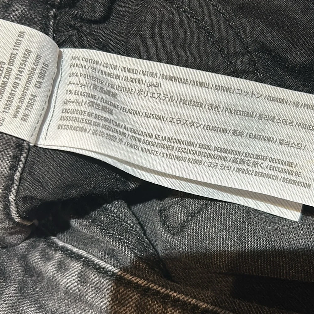 Abercrombie & Fitch 6 / 28 Skinny Jeans Denim Gray Low Rise Neutral Y2K Hipster